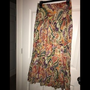 Chaps Floral Skirt